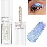 MAKI YIKA Glitter Eyeshadow Silver Liquid Multichrome Eyeshadows Long Lasting, Metallic Chameleon Eye Shadow Smudgeproof Holographic Eye Topper Glitters (#10 Pearl)