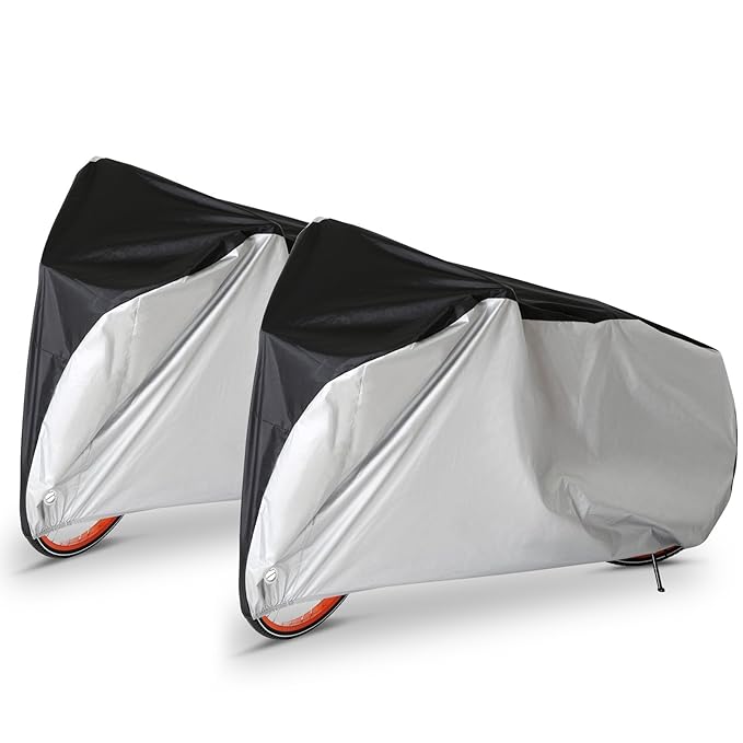 LIHAO 2X Fahrradgarage Wasserdicht 190T Fahrradabdeckung Fahrradschutzhülle