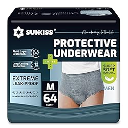 SUNKISS Incontinence Underwear for Men, Daytime