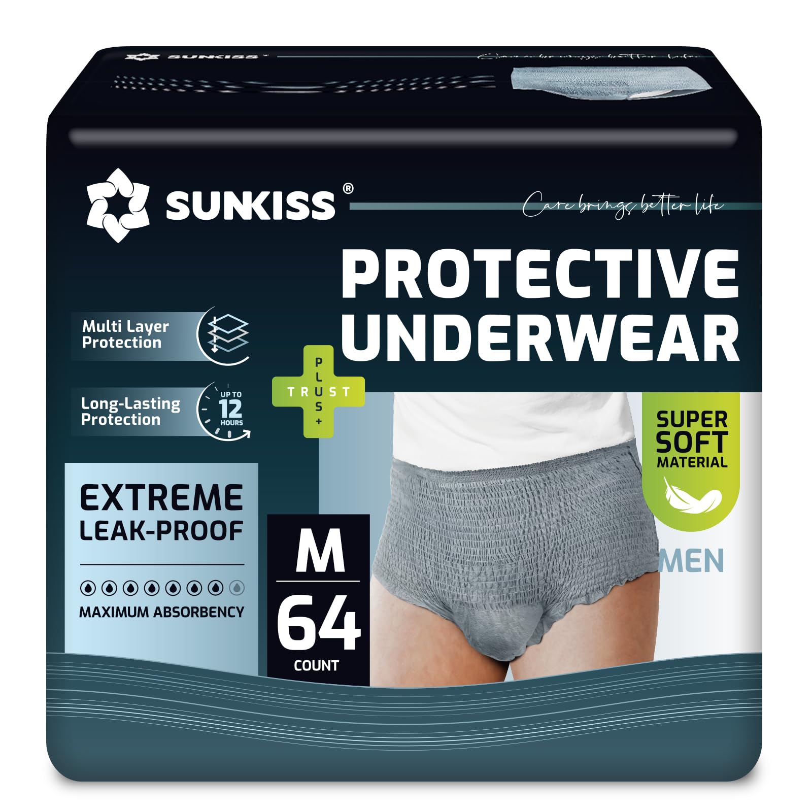 SUNKISS Incontinence Underwear for Men, Daytime