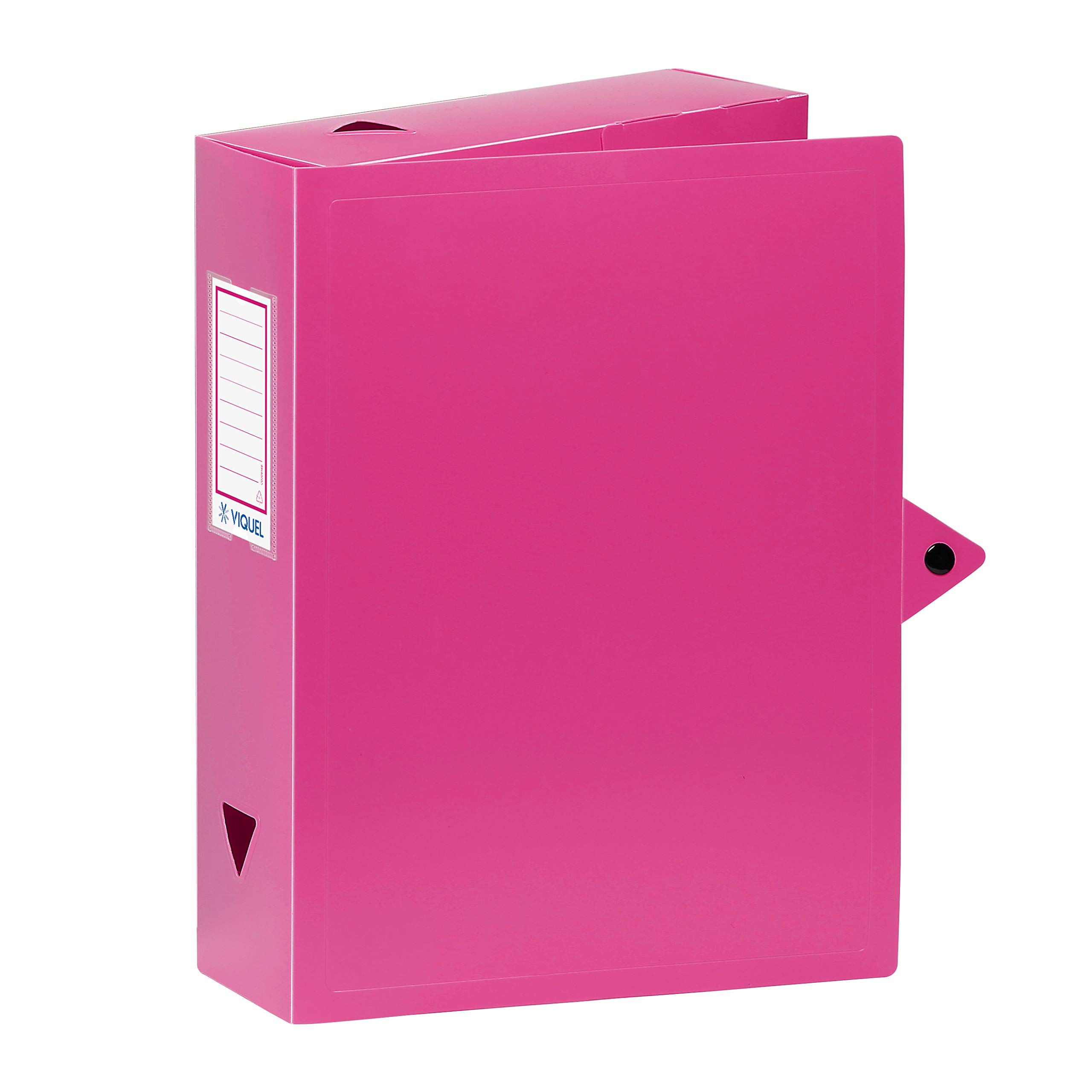 Viquel - A4 Plastic Box File - 8 cm Spine - Pink