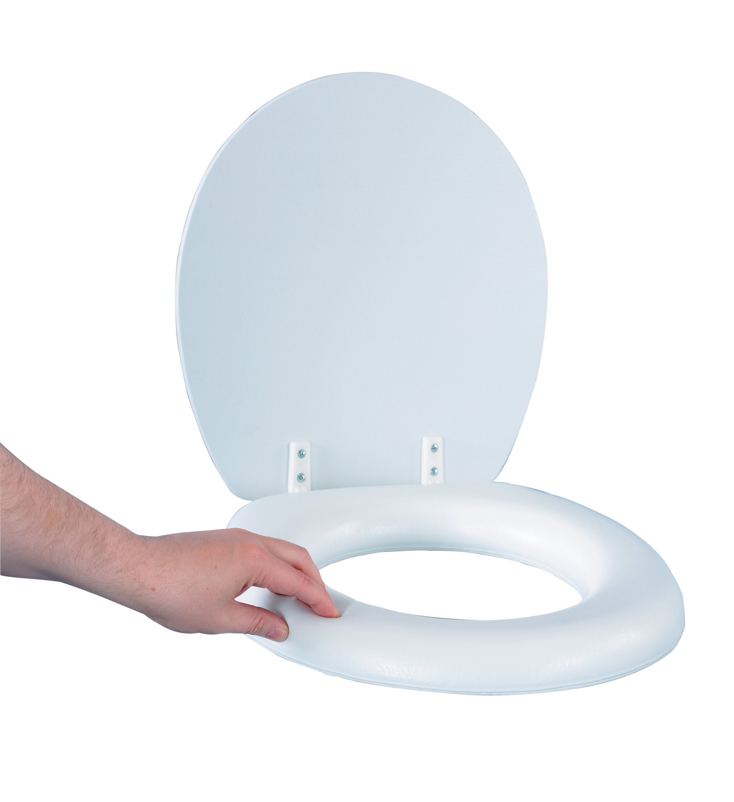HOMECRAFT Soft Raised Toilet Seat, Elevated Toilet Seat, Comfort and Support, Padded Seat with Lid, Bathroom Aid, For Elderly/Disabled, 2inch Height