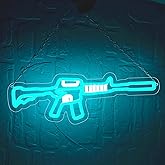 Gun Neon Sign for Wall Decor,Gun LED Neon Light for Man Cave,Pistol Neon Sign for Boys Game Room,Bar,Teen Boys,Dad, Husband Birthday Christmas Game Sign,AK47 Gun Decor,Size16.1 * 5.4 inches(JTD202)