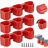 3-in-1 Battery Tool Storage Holders, Compatible with Milwaukee M12, Makita, Bosch 12V Batteries, 3-Piece Set