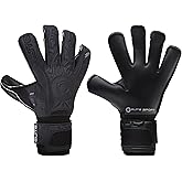 Elite Sport Goalkeeper Gloves for Adults, Removable Finger Spines, Pro-Level Goalkeeper Gloves for Superior Grip and Control (Knight, 4mm Control MB Latex)