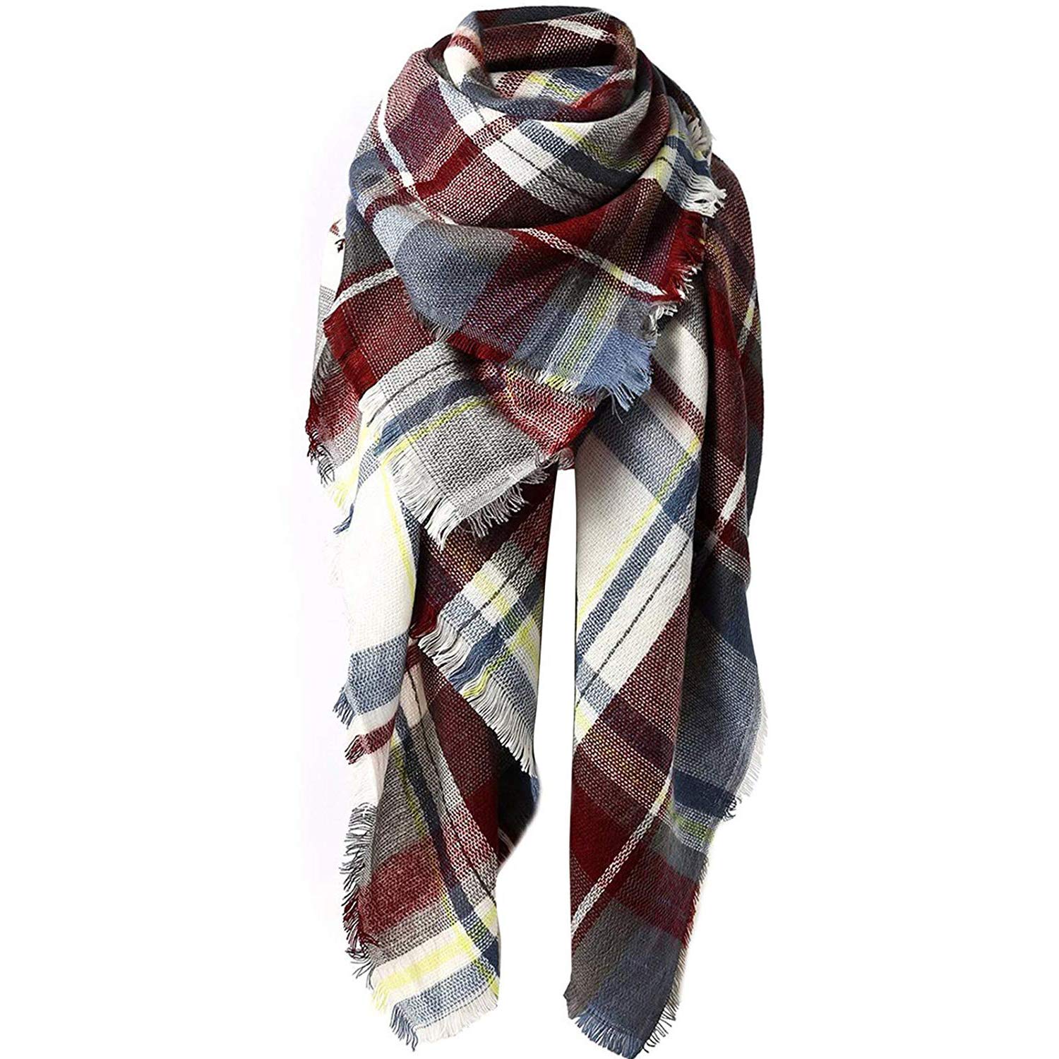 Zando Women's Winter Scarf Fashion Plaid Scarf Warm Blanket Scarf for Women Oversized Scarfs Lightweight Tartan Scarves Zando Women's Winter Scarf Fashion Plaid Scarf Warm Blanket Scarf for Women Oversized Scarfs Lightweight Tartan Scarves