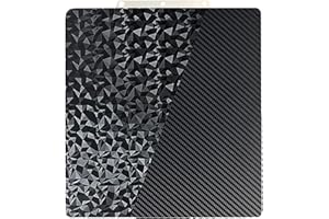 CNZTHDY 3D Printer AD5X/Adventurer 5M/Adventurer 5M Pro Build Plate Double Sided PET Carbon Fiber Pattern and Smooth PEO Sheet, 235x235mm Flexible Removable Spring Steel Heated Printing Bed Platform Mat