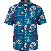 Tipsy Elves Men's Short Sleeve Holiday Button Down Shirts - Funny Christmas & Hanukkah Hawaiian Shirts for Men