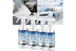 VJPPII Deicer Spray for Car Windshield,Anti-Snow Spray,Deicer Melting Spray For Car Windshield,DeIcer For Car Windshield,Defrosting Anti Frost Spray For Car Windshield Windows Wipers And Mirrors (4PC)