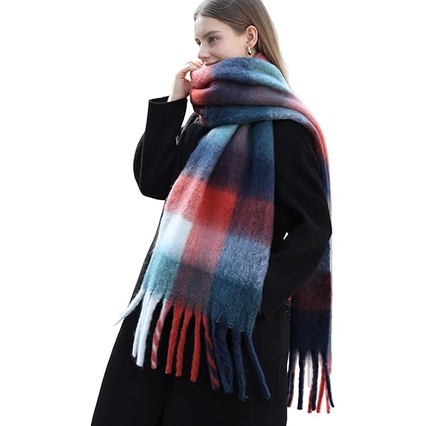 MININAI Chunky Winter Scarfs for Women Cold Weather Warm Knit