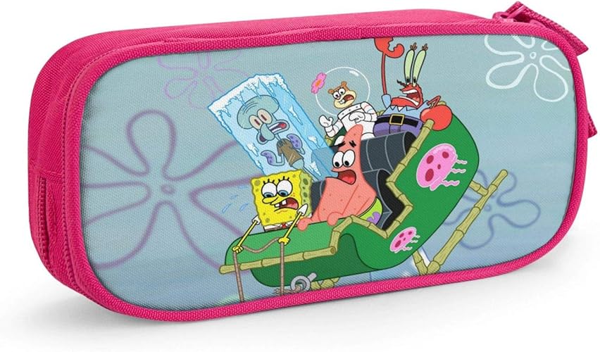 Amazon Kingsleyton 筆箱 スポンジボブ ペンケース ペンポーチ 化粧ポーチ 人気 グッズ 学生 高校生 入学 プレゼント おしゃれ シューズ バッグ