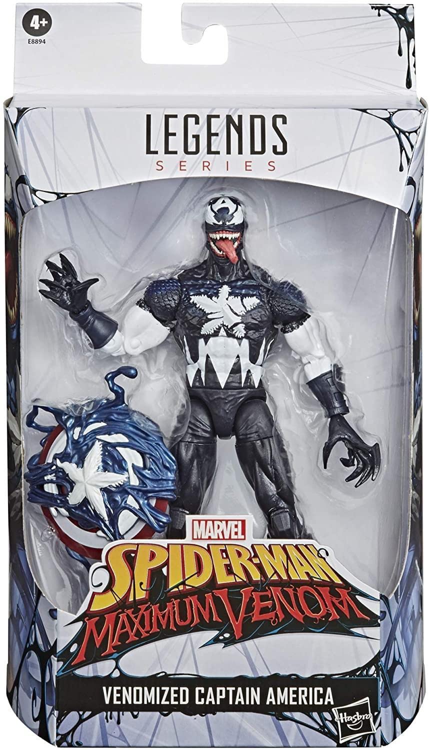 Hasbro Marvel Legends Series 15-cm Collectible Venomised Captain America Action Figure Toy, Premium Design and 2 Accessories