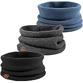 Peecabe Baby Boys Knitted Scarves Warm Toddler Girl Infinity Scarf Kids Soft Chunky Neck Warmer for Fall Winter