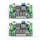 FOXTIP LM2596 High-Power Buck Converter DC to DC Voltage Regulator 4.0-40V Input to 1.25-37V Output with LED Voltmeter Displa