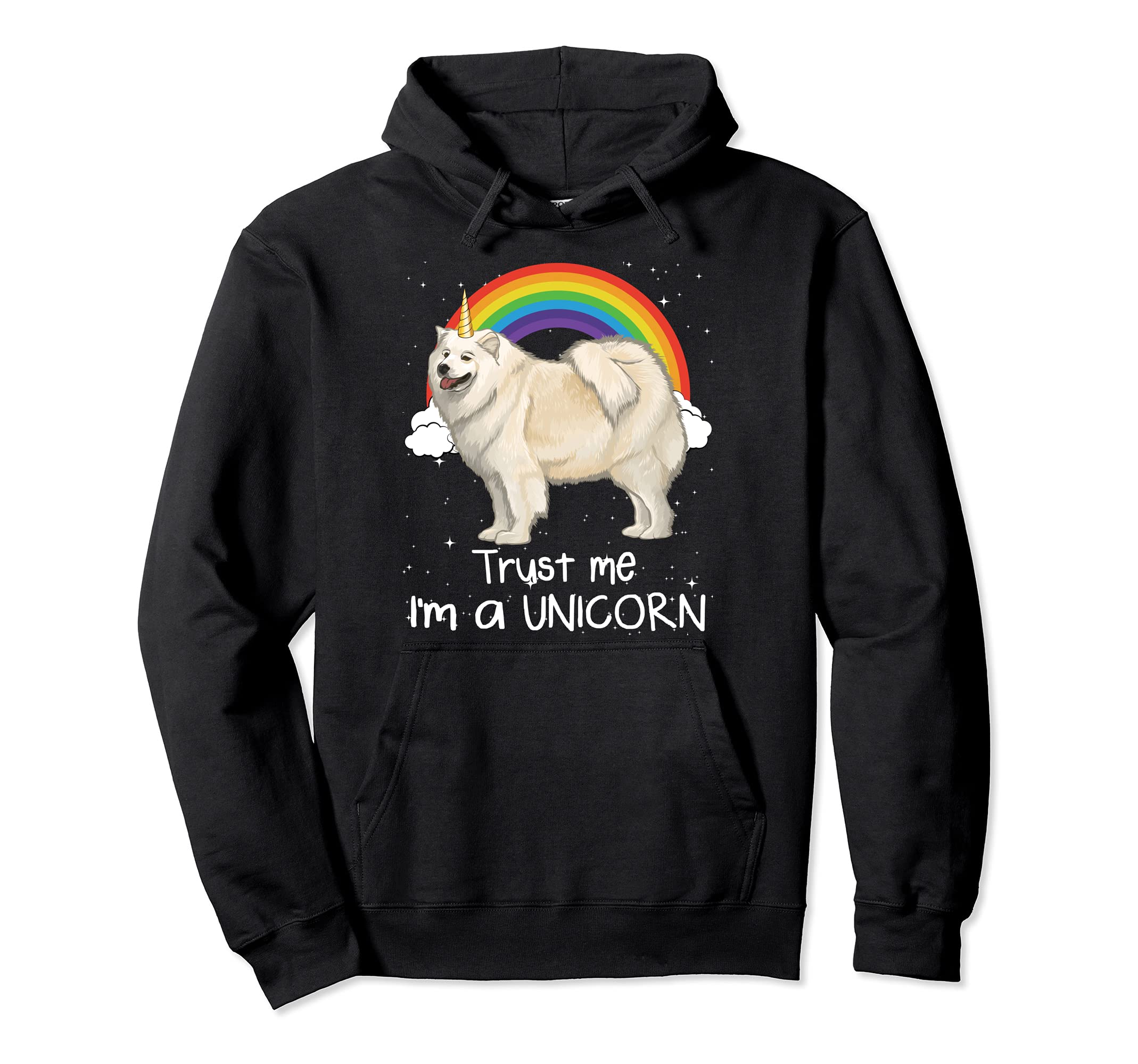 Rainbow Samoyed Trust Me I'm A Unicorn Dog Pullover Hoodie
