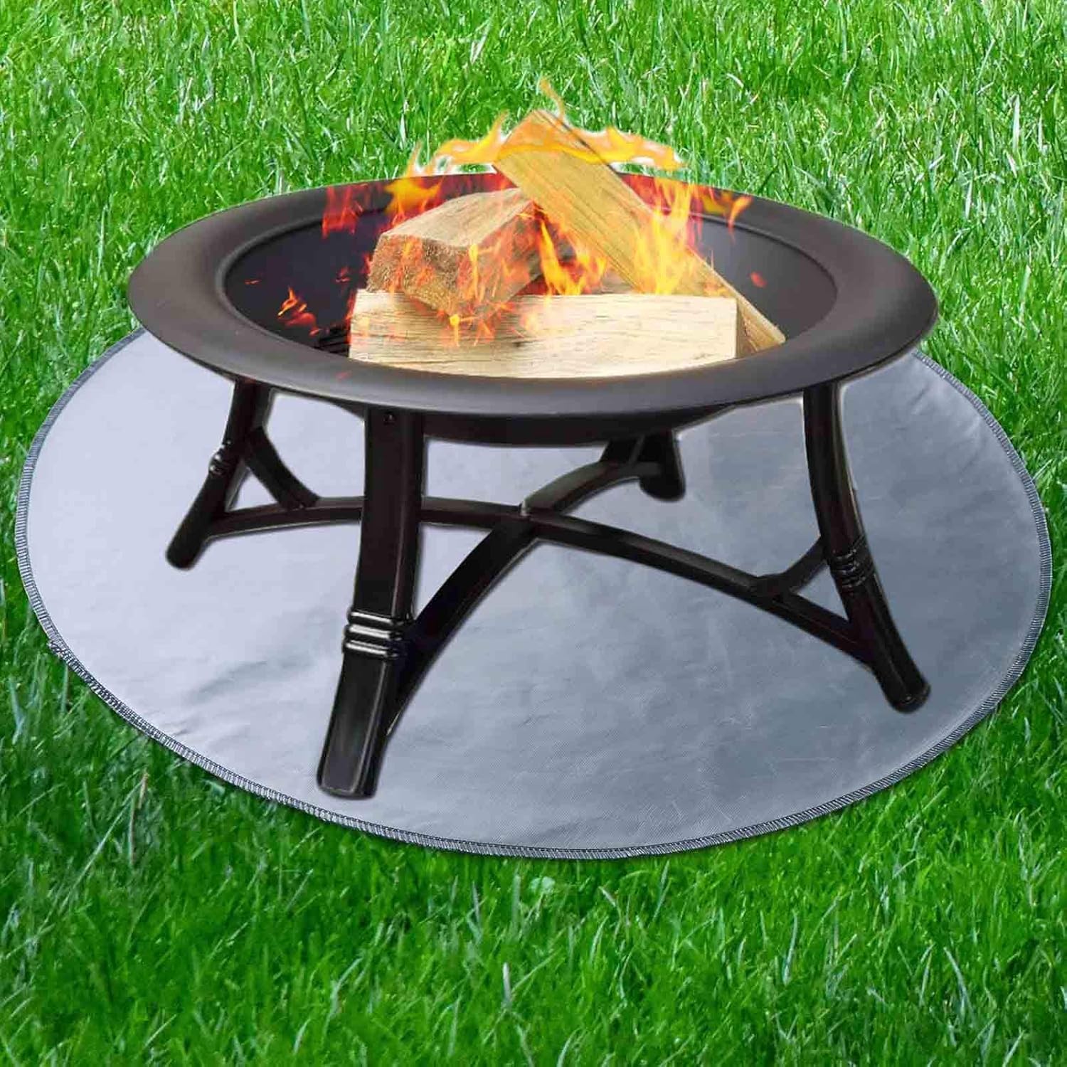 Calentadores, fogatas y chimeneas Fuyamp Grill and Fire Pit Mat Enorme