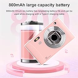 Pink Digital Camera with 32GB Card, 720P 3" Screen