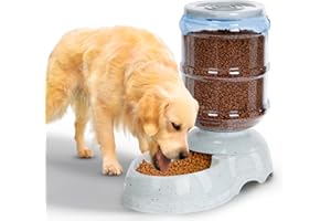 Kenond 3 Gallon Gravity Feeder, Automatic Dog Feeder, Dog Food Dispenser for Large Breed
