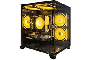 AEXPXO Gaming PC Desktop Desktop Computers with,AMD Ryzen 7 5700X 3.4GHz,RTX4060 8GB GDDR6,32GB DDR4 RAM 3200MHz,1TB NVME SSD,ARGB Cooling Fan,Supply WiFi Support