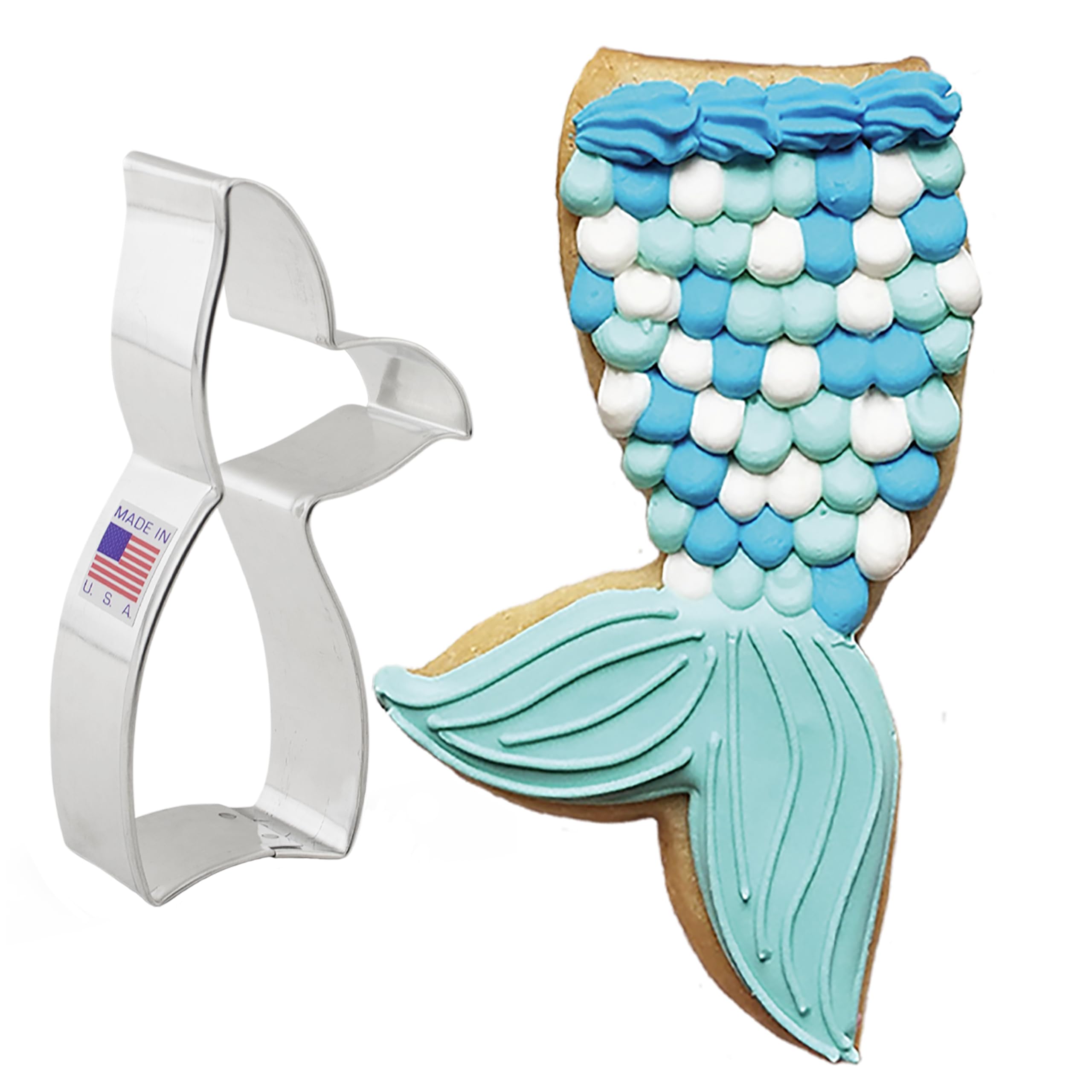 Ann Clark Cookie Cutters Mermaid and Whale Tail Cookie Cutter, 10.8 cm