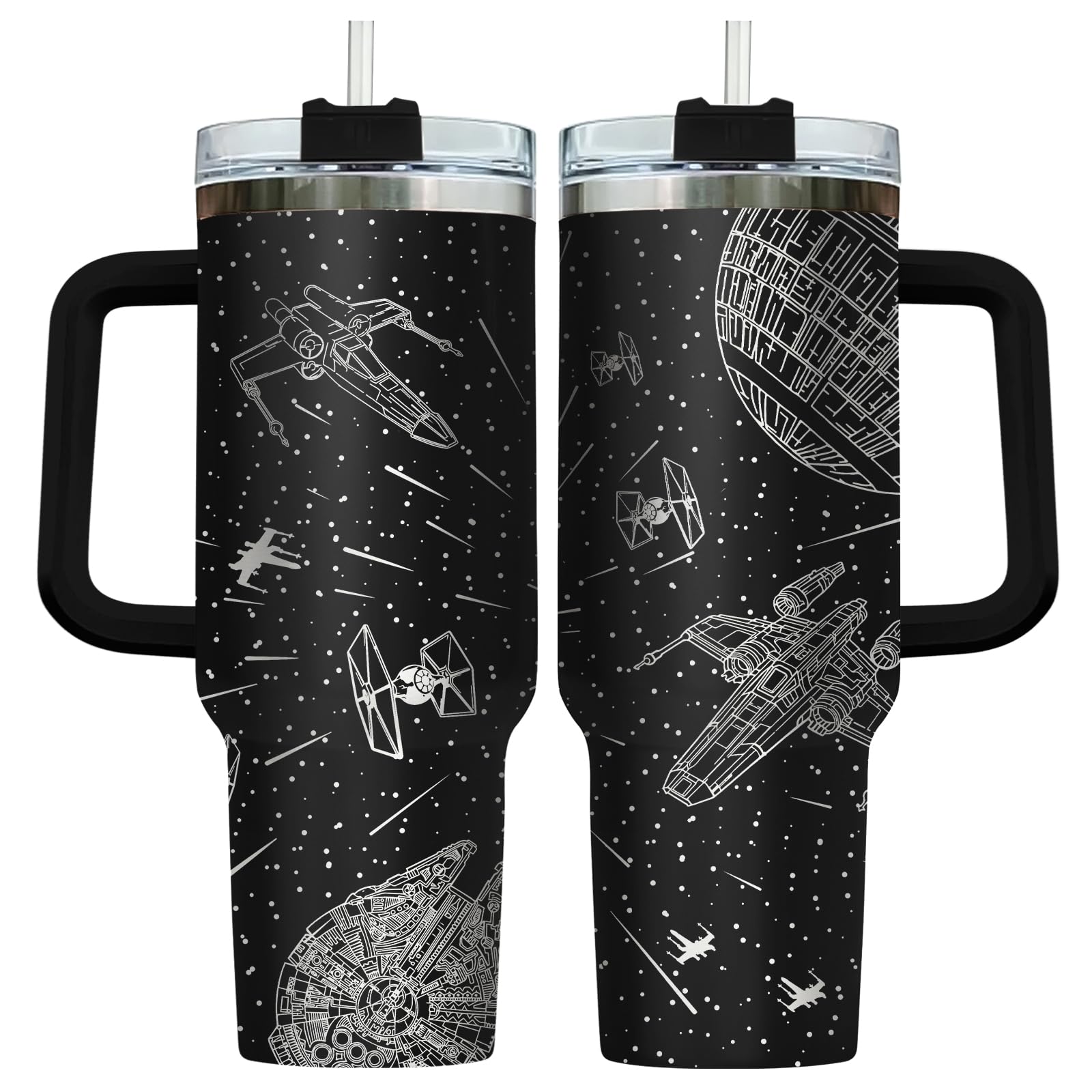 Photo 1 of 34HD Movie Tumbler for Lovers, 40 Oz with Handle, Lid, Straw; Funny Movie Mug, Birthday Gift