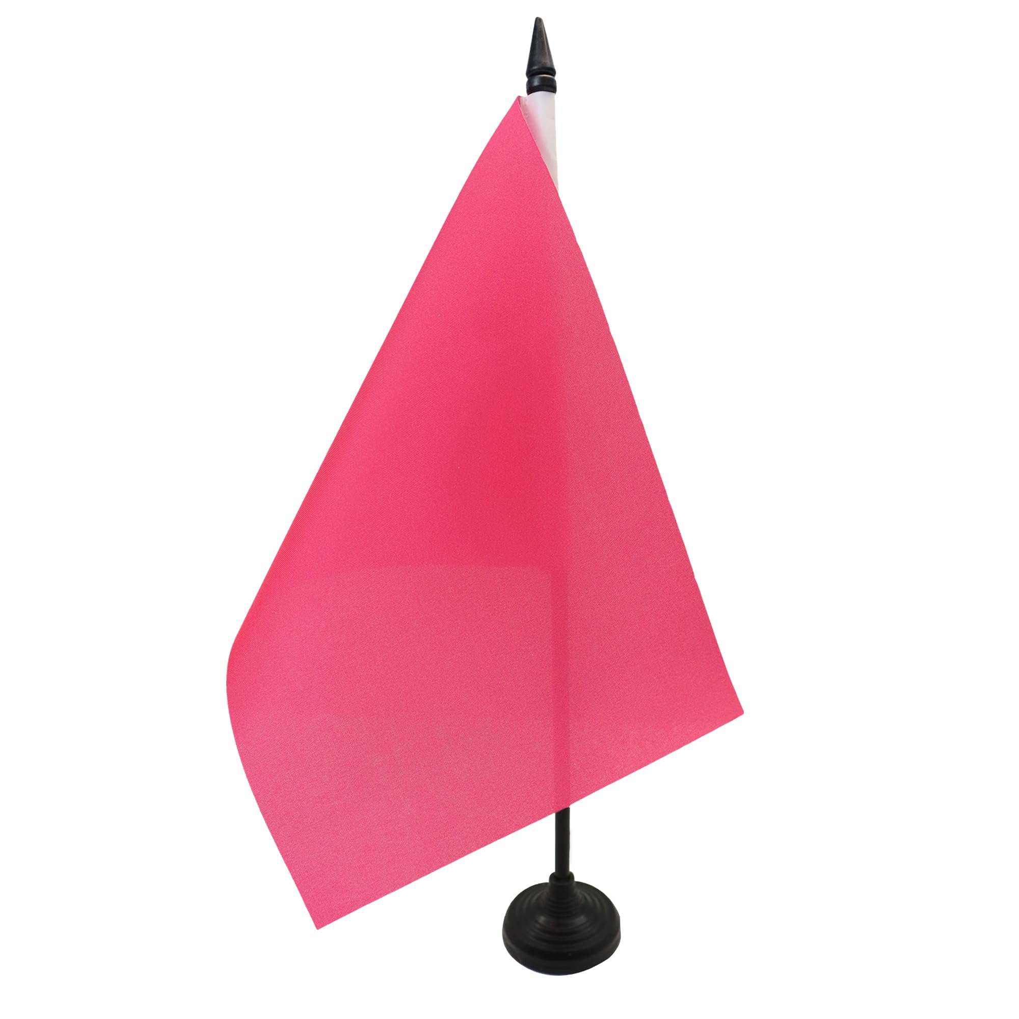 AZ FLAG Plain Red Table Flag 5'' x 8'' - Red Solid color Office Decoration 100% Polyester 21 x 14 cm - Mini Desk Flag with Pole and Black Plastic Base