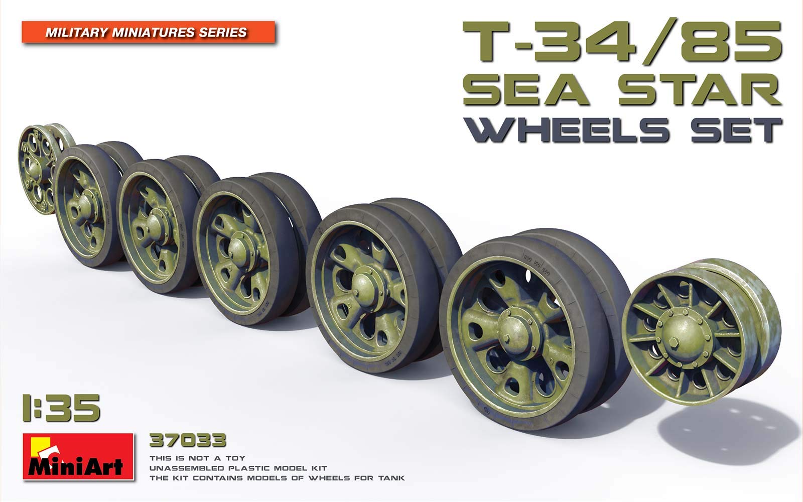 Miniart 1: 35 - T34/85 "Sea Star" Wheels Set