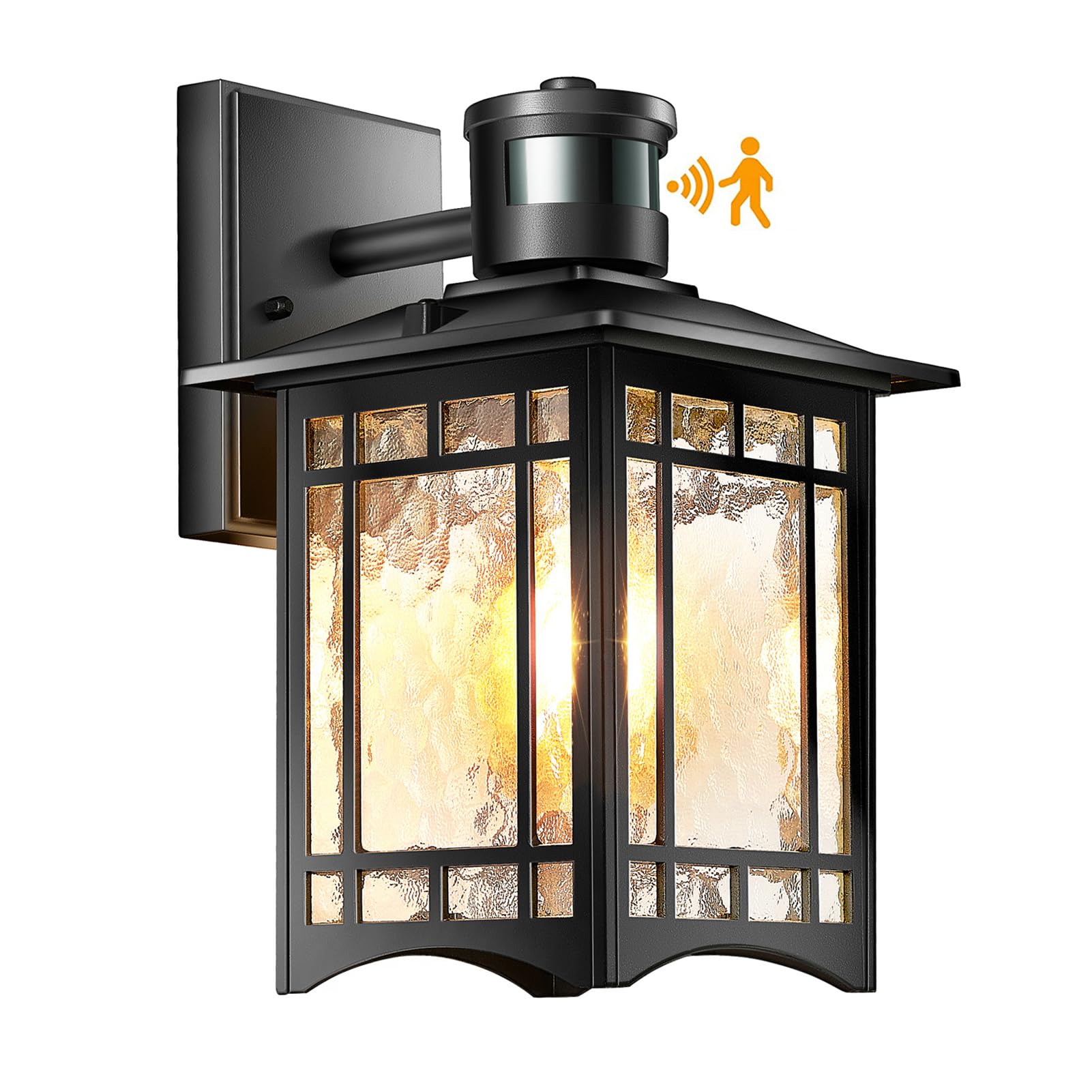 Photo 1 of ****MISSING HARDWARE***** Motion Sensor Outdoor Lights, Dusk to Dawn Light Fixture, Black Wall Sconce Lighting, Front Porch Light, Exterior Lights for House Patio, Outside Door Wall Mount Anti-Rust Lantern