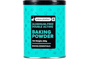 Urban Platter Aluminum Free Baking Powder | 8.82 Oz (250g) | Double Acting Leavening Agent | Gluten-Free, Preservative-Free | Baking Essential for Fluffy Cakes, Muffins, Biscuits & Cookies