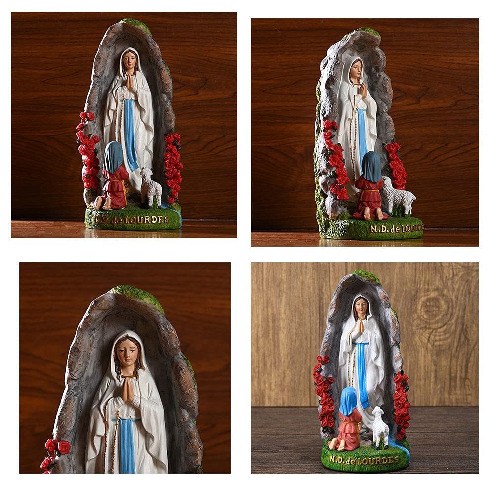 Mua Our Lady of Lourdes Statue - 8" Resin Figurine - Saint Bernadette ...