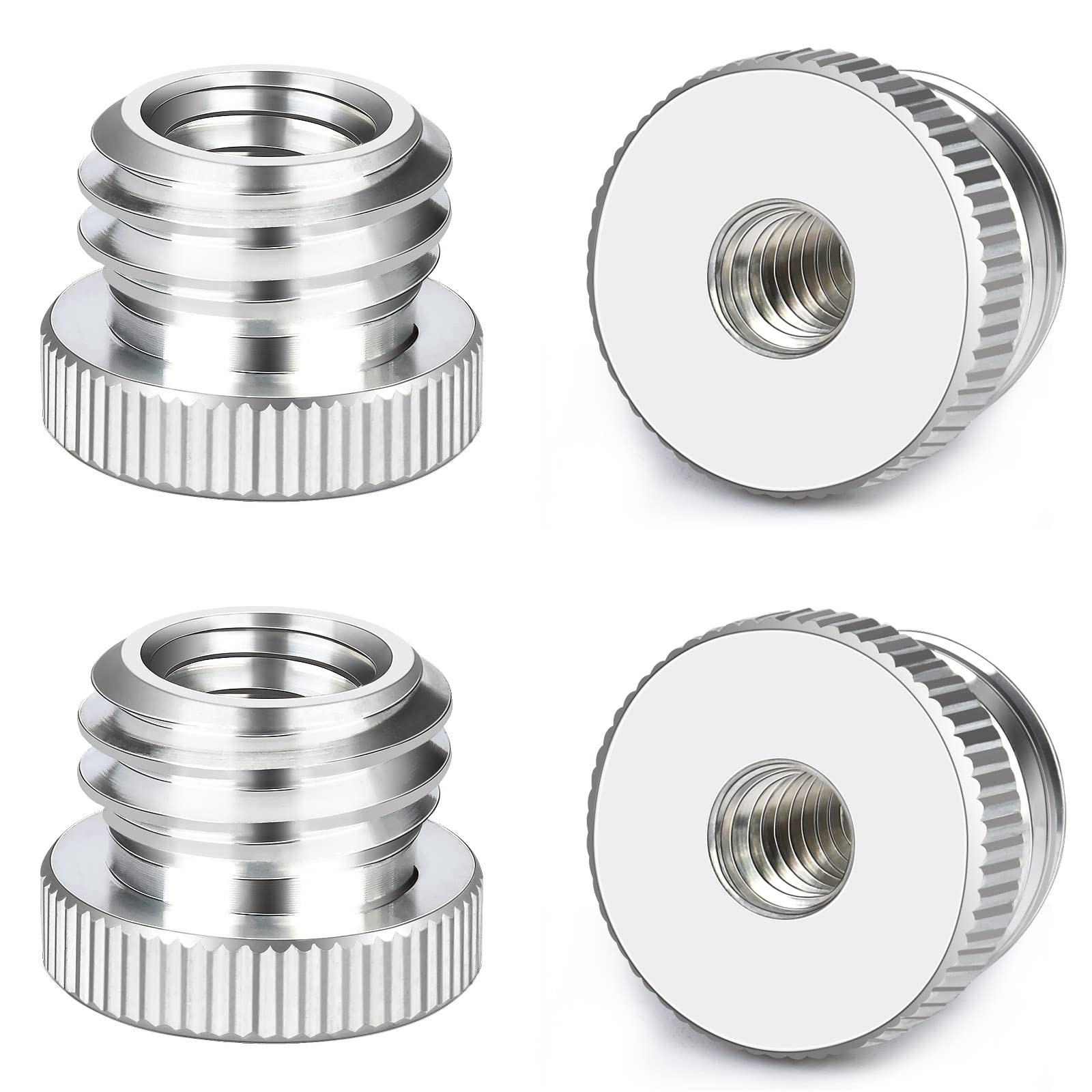 Nutmanel Adapter Screw 1/4 to 5/8 Adapter Screw 3/8 to 5/8 2 Screws of Each Type Suitable for Tripod Cameras