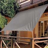 Dripex Sun Shade Sail Rectangle 2x2m Waterproof UV Block 95% Grey view 7