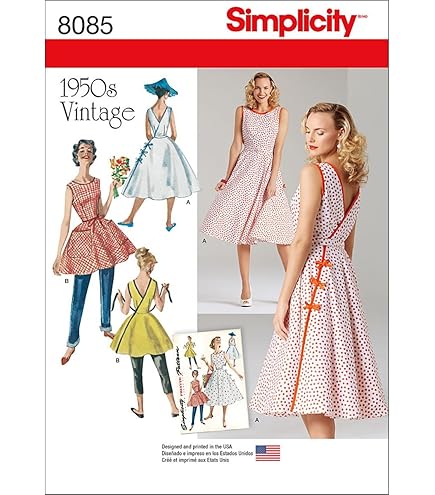 Amazon.com: Simplicity 8085 1950's Vintage Fashion Women's