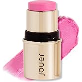 Jouer Blush &amp; Bloom Cheek + Lipstick, Peony - Hydrating Cream Blush Stick for Cheek and Lip Tint - Moisturizing Rose Hip and Squalane Oil Formula