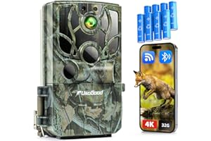 usogood Trail Camera WiFi 4K 48MP, Game Camera that Send Pictures to Phone,8 Batteries & 32GB Card,Wifi Trail Cameras with Night Vison Motion Activated Waterproof for Deer/Backyard/Wildlife Monitoring