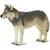 Safari Ltd. Gray Wolf Toy - 4 Inch Realistic Sea Life Figure for Kids | 4 Inches Long x Just Under 2.75 Inches Tall, Ages 3+, Safety Tested, BPA Free PVC, Wildlife Play, Ocean Dioramas, Water Play