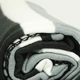 AA Travel Fleece Blanket 150x120 cm Lightweight 322 g Black White Grey Stripes view 6