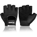 BEACE Weight Lifting Gym Gloves with Anti-Slip Leather Palm for Workout Exercise Training Fitness and Bodybuilding - Fits Men & Women
