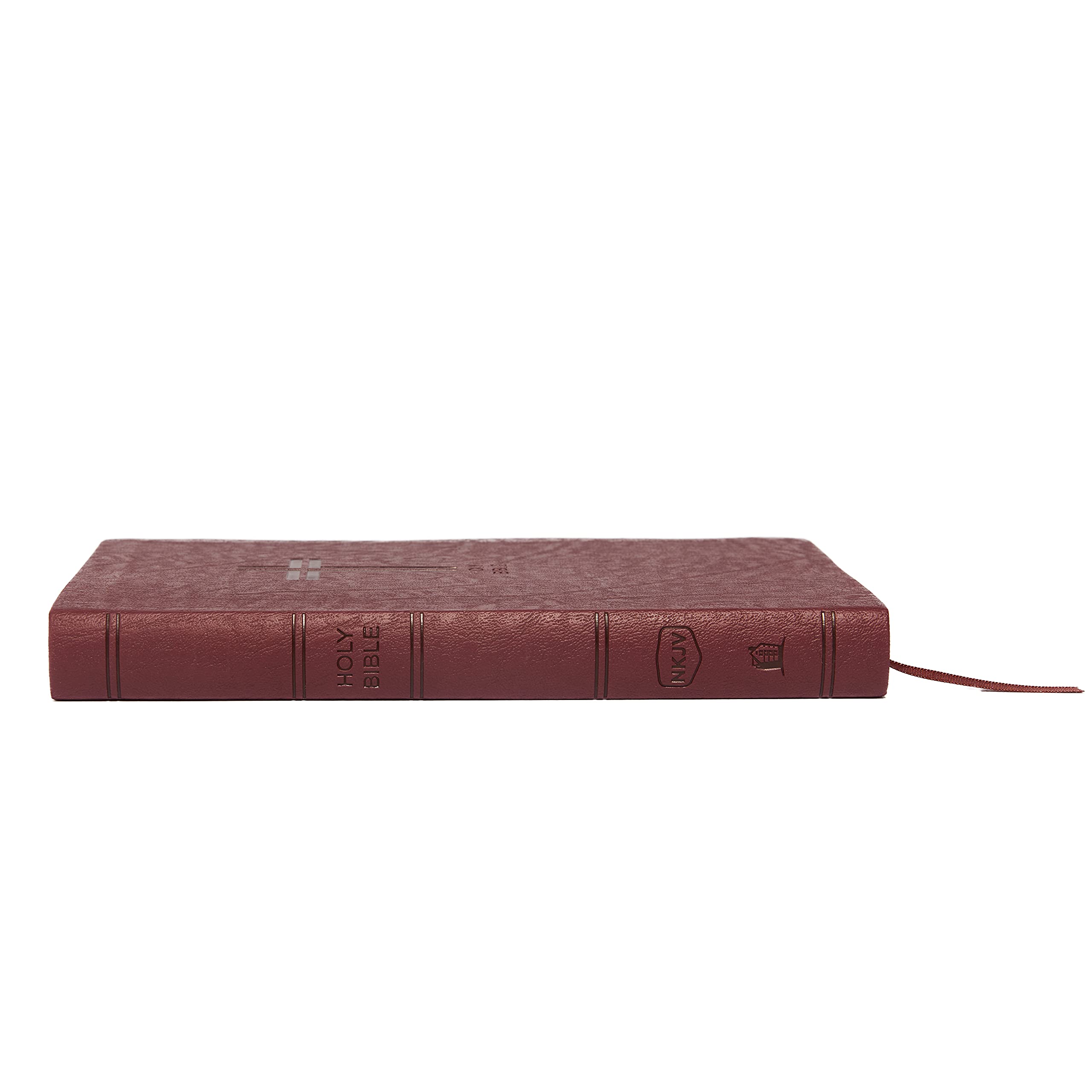 NKJV, Value Thinline Bible, Burgundy Leathersoft, Red Letter, Comfort Print: Holy Bible, New King James Version