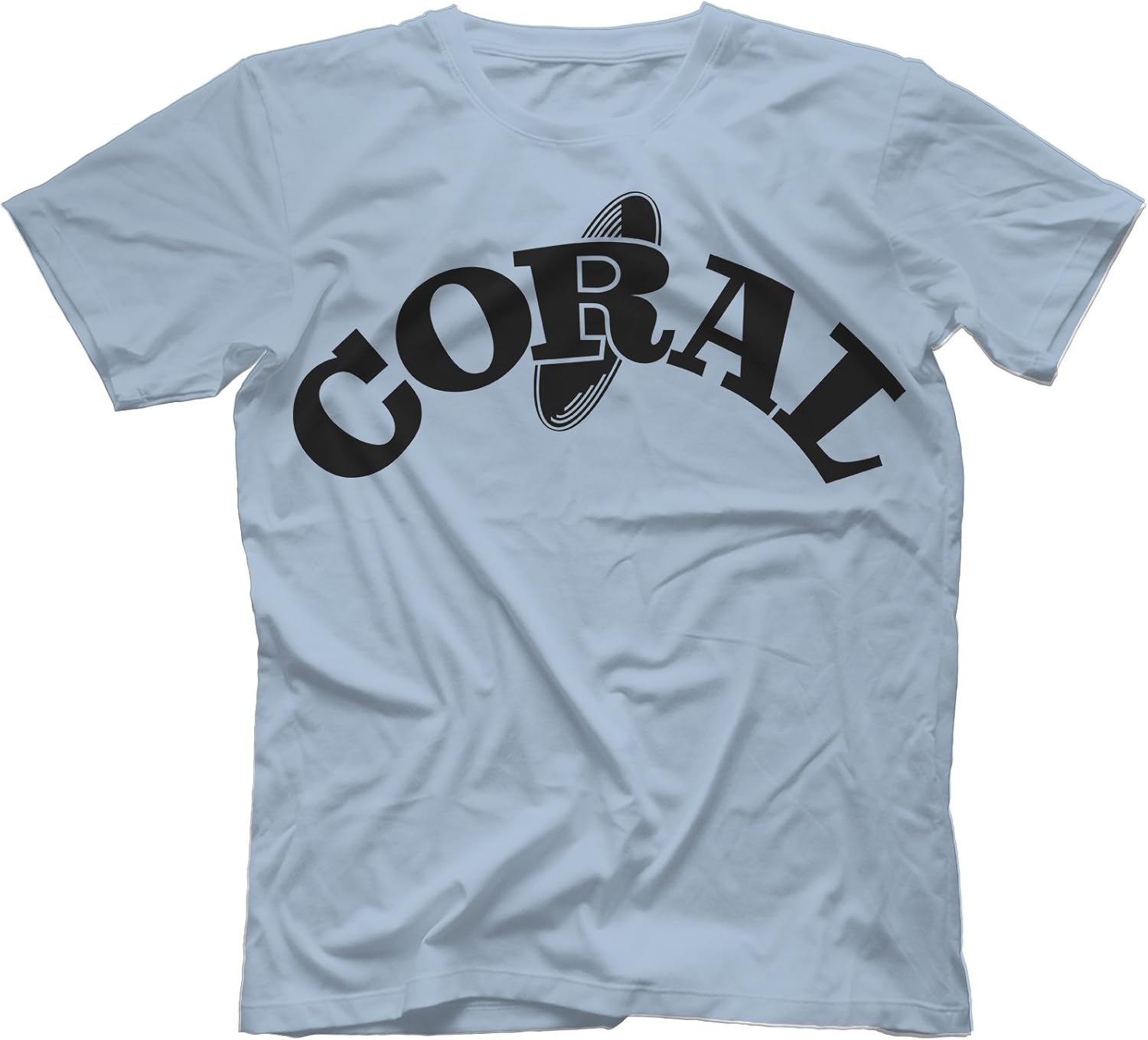 Coral Records T-Shirt 100% Cotton, Light Blue, Large : Amazon.co.uk: Clothing