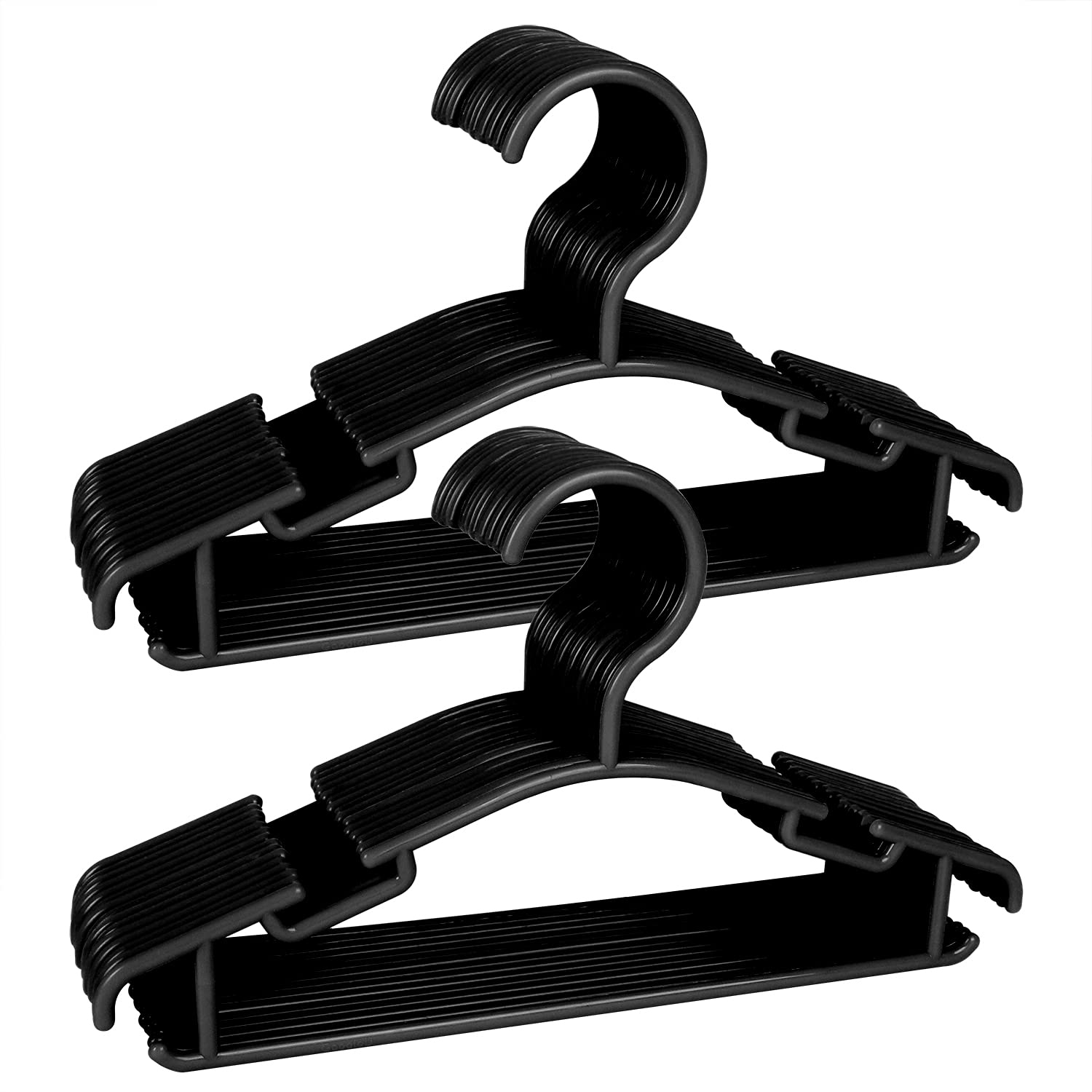 Baby Hangers 40 Pack Baby Coat Hanger Childrens Hangers Black Boys Hanger for Clothes — image 1