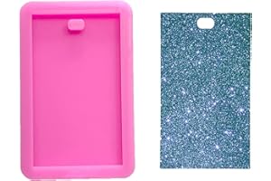 GURATAPA Shiny Glossy Rectangle Luggage Bag Tag Shape Silicone Molds for DIY Craft Keychain Polymer Clay Mold Epoxy Pendant Resin Crafting Making Backpack Cake Decoration Fondant Mould