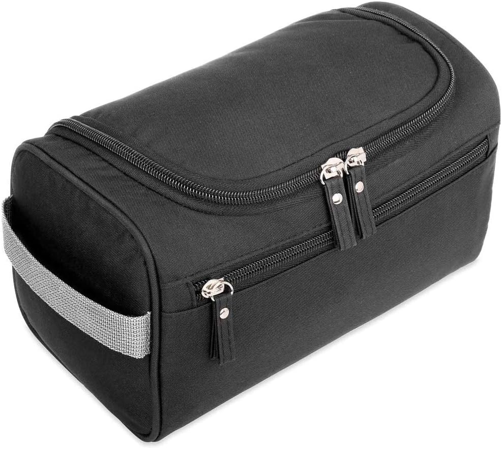 Hanging Travel Toiletry Bag Overnight Wash Gym Shaving Bag for Men and Women Ladies Wash Bag, Black, 9.8 x 5.5 x 5.1 inch