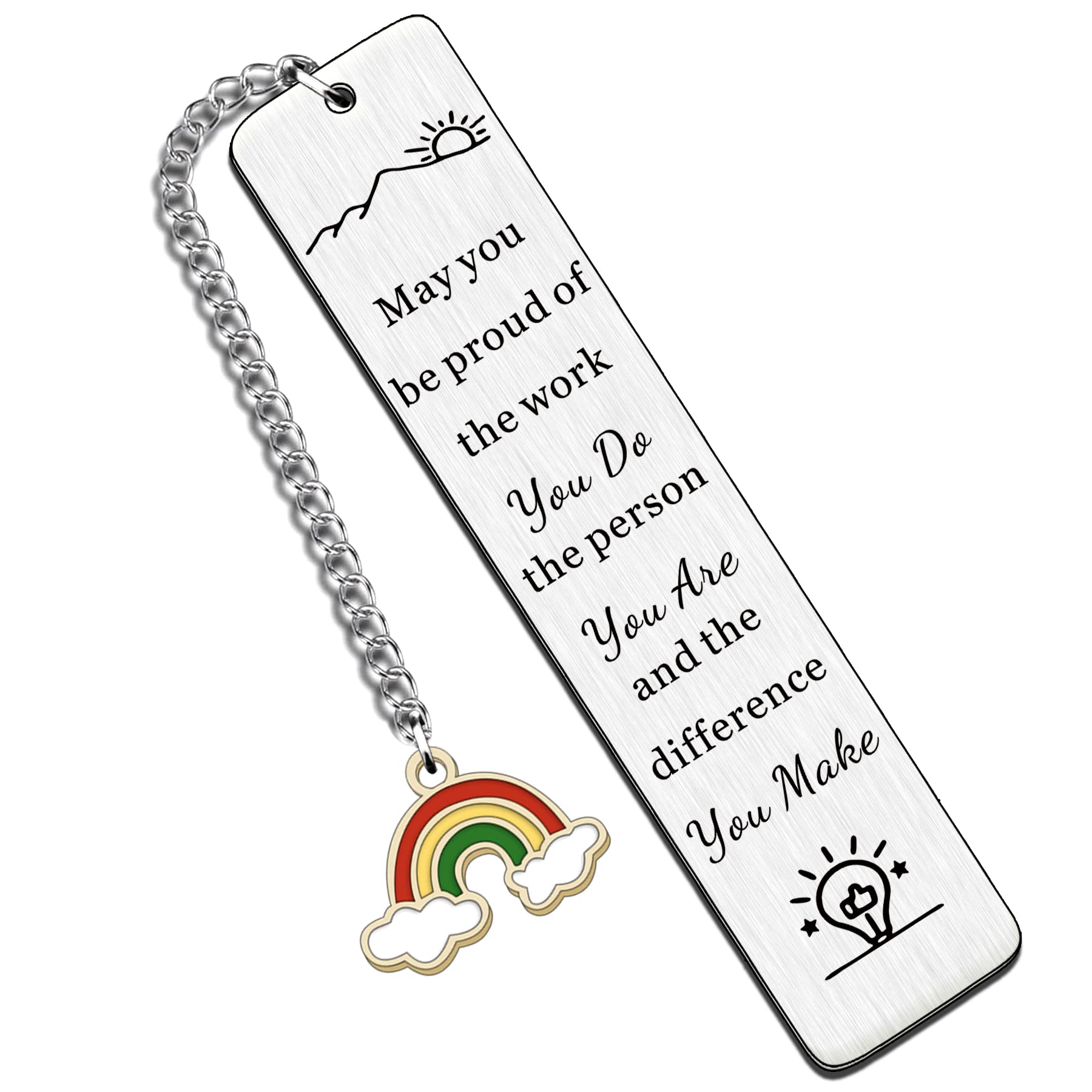 HULALA May You Be Proud of The Work You Do Bookmark Thank You Gifts for Women Men Appreciation Gifts for Teacher Nurse Friends Colleague Employee Leaving Retirement Goodbye Farewell New Job