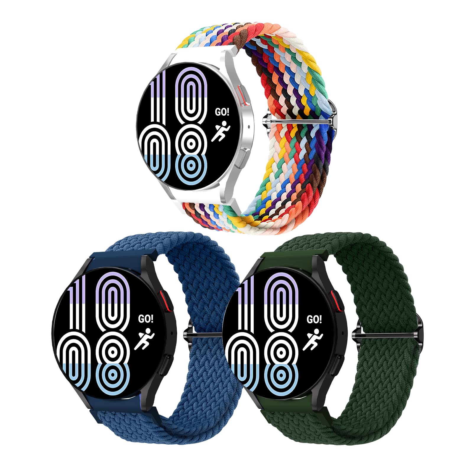 JZK Pack of 3 nylon strap compatible with Galaxy Watch