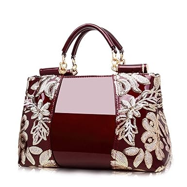 FuDai FuDai Women Embroidery Handbags Top-handle Bags Tote Satchel Shoulder Bags