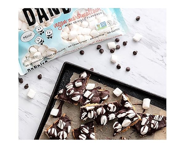 DANDIES VEGAN MINI MARSHMALLOWS, NO ARTIFICIAL FLAVORS, COLORS, CORN SYRUP, OR GELATIN, PERFECT FOR ROASTING, S’MORES, OR SNACKING (1 PACK)