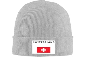 Switzerland-Swiss-Flag Gifts Beanie Hats for Men Women Winter Beanie Soft Warm Knit Hat Black-i