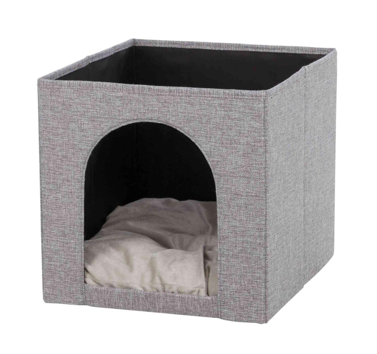 TRIXIE Ella 44087 Cuddly Cave for Shelving 33 × 33 × 37 cm Grey