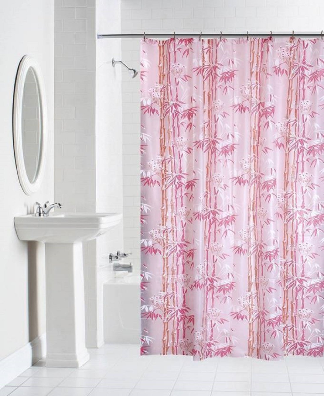 Buy Shavin Pvc Pink Printed Designer Curtains Width 54inches X